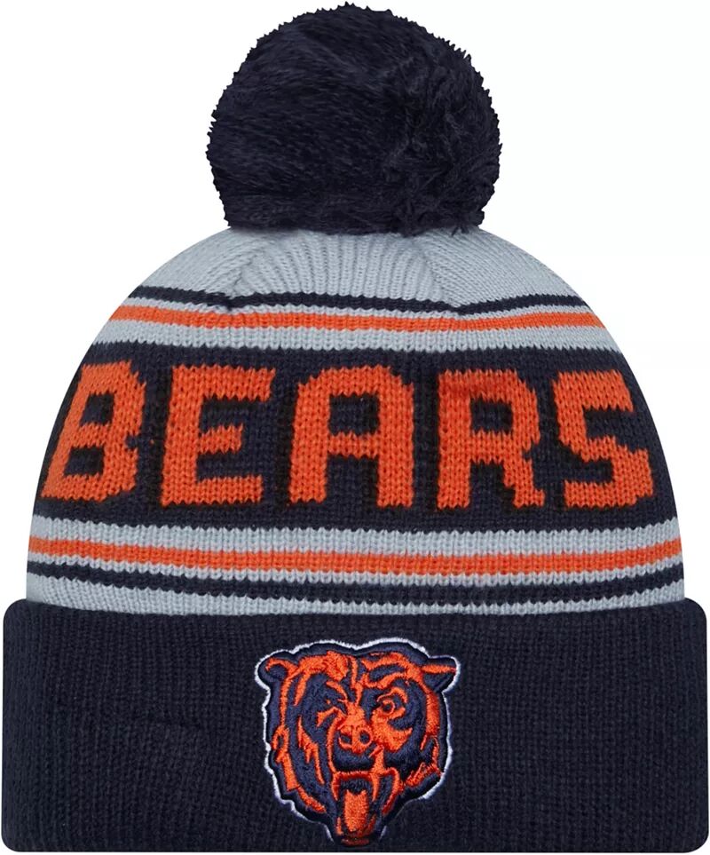 Мужская темно-синяя вязаная шапка New Era Chicago Bears