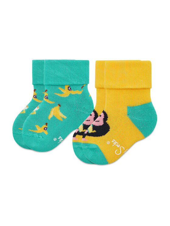 

Комплект из 2-х высоких детских носков Happy Socks, зеленый