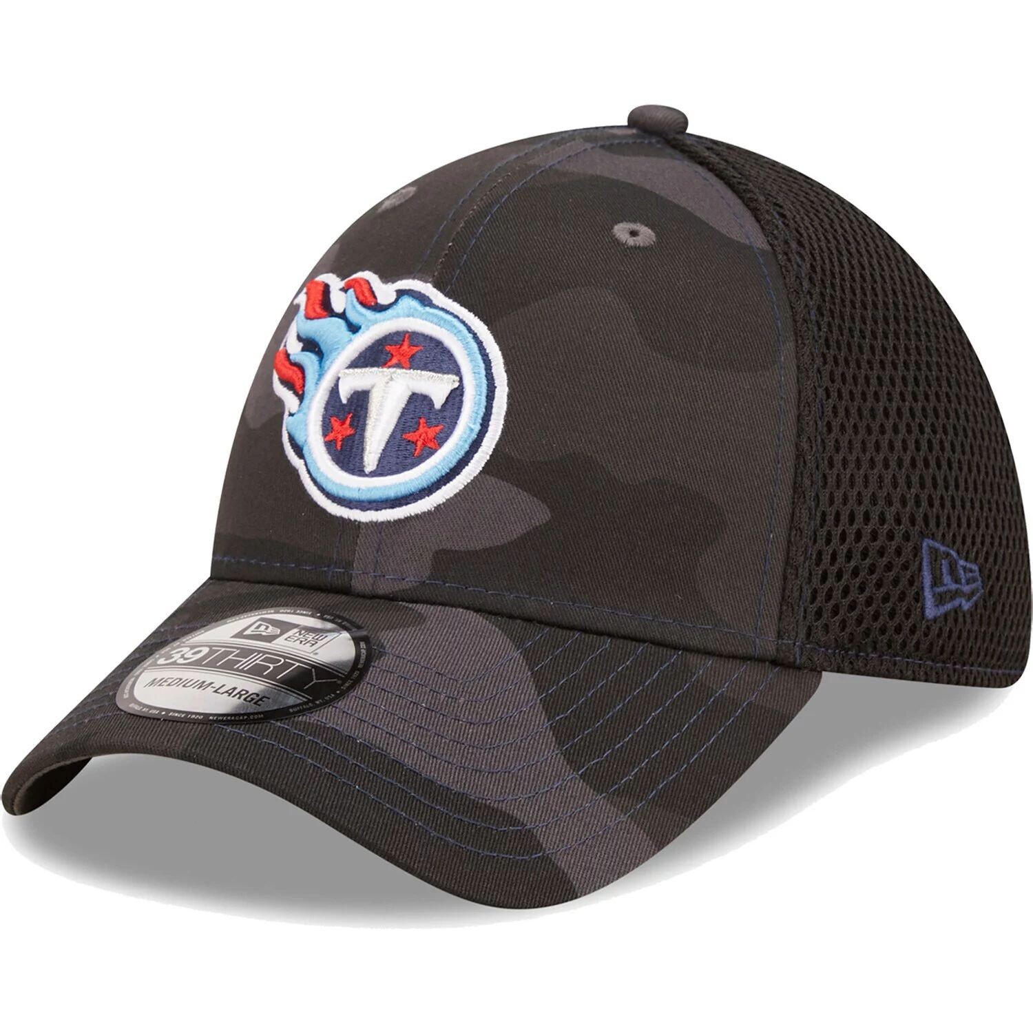 

Мужская кепка New Era камуфляж/черный Tennessee Titans с логотипом Neo 39THIRTY Flex Hat