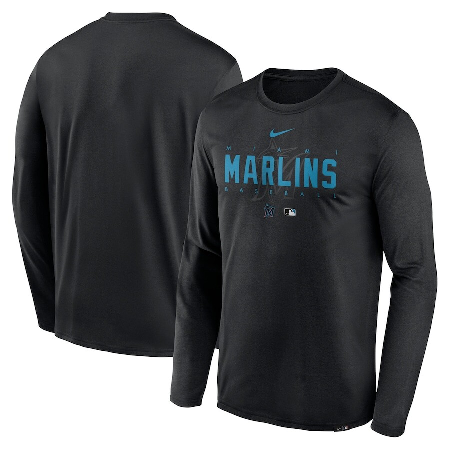 

Футболка с длинным рукавом Nike Miami Marlins, черный