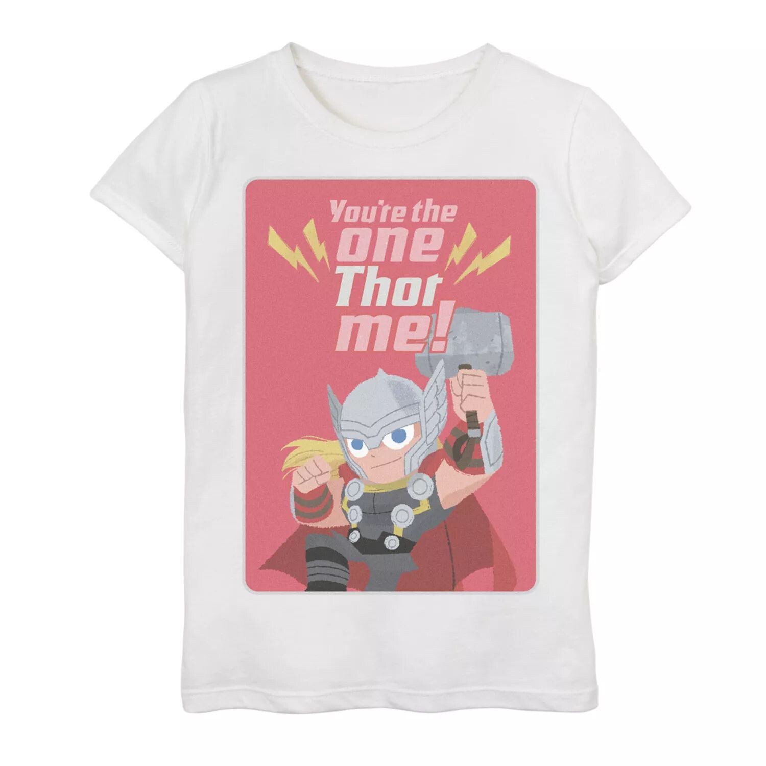 

Футболка с валентинкой для девочек 7–16 лет «Marvel Thor You're The One Thor Me» Licensed Character