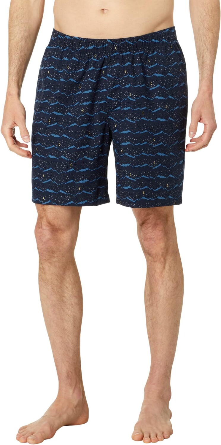 

Комфортные эластичные тканые шорты для сна L.L.Bean, цвет Classic Navy Night Mountain