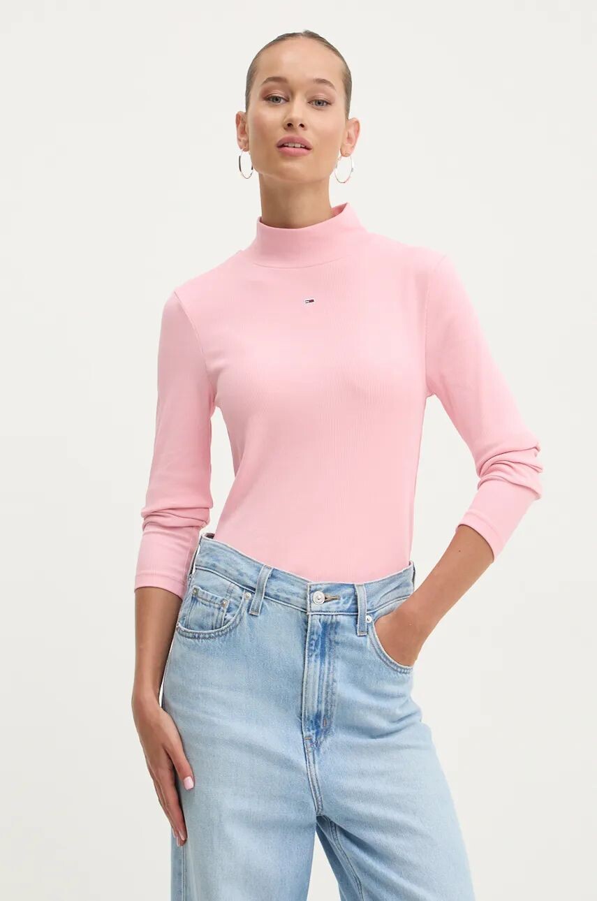 

Рубашка Tommy Jeans с длинными рукавами, розовый