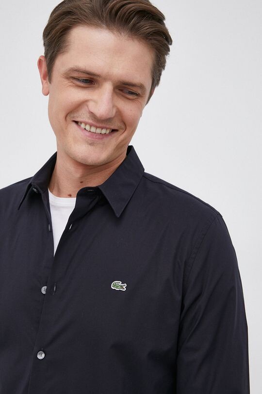 

Хлопчатобумажную рубашку Lacoste, темно-синий