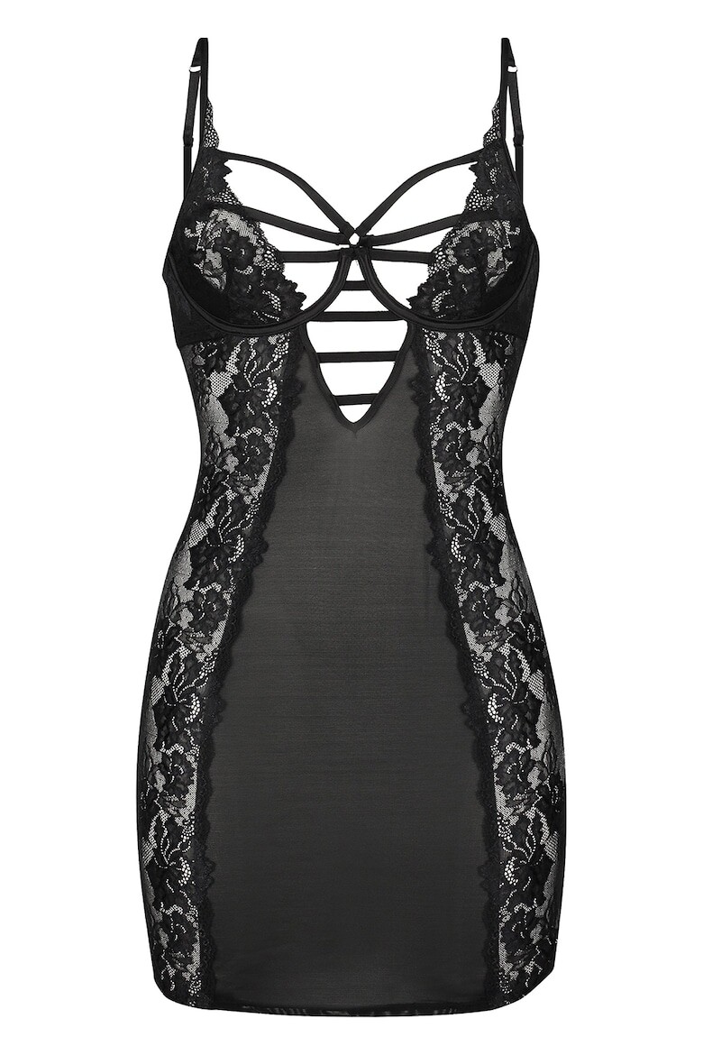 

Пеньюар Sosha с набивкой и вставками Hunkemoller, черный