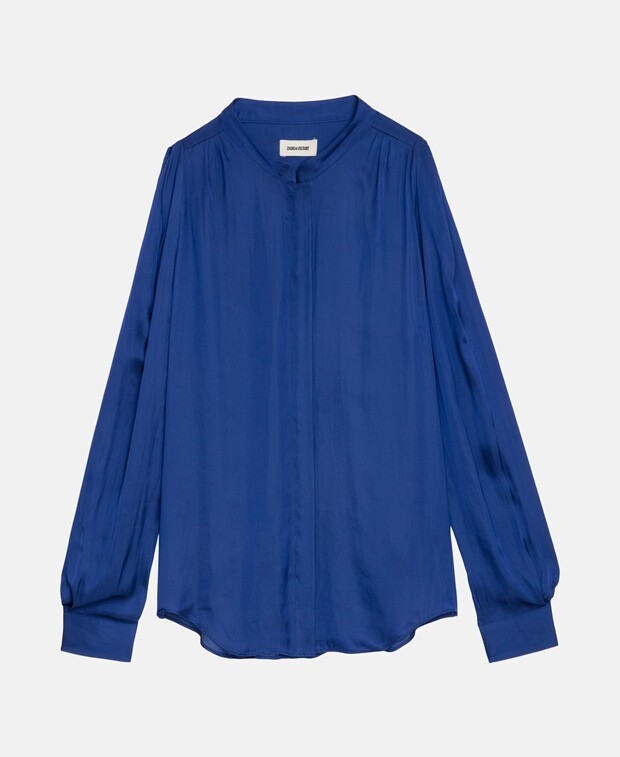 

Атласная блузка Zadig&Voltaire, темно-синий