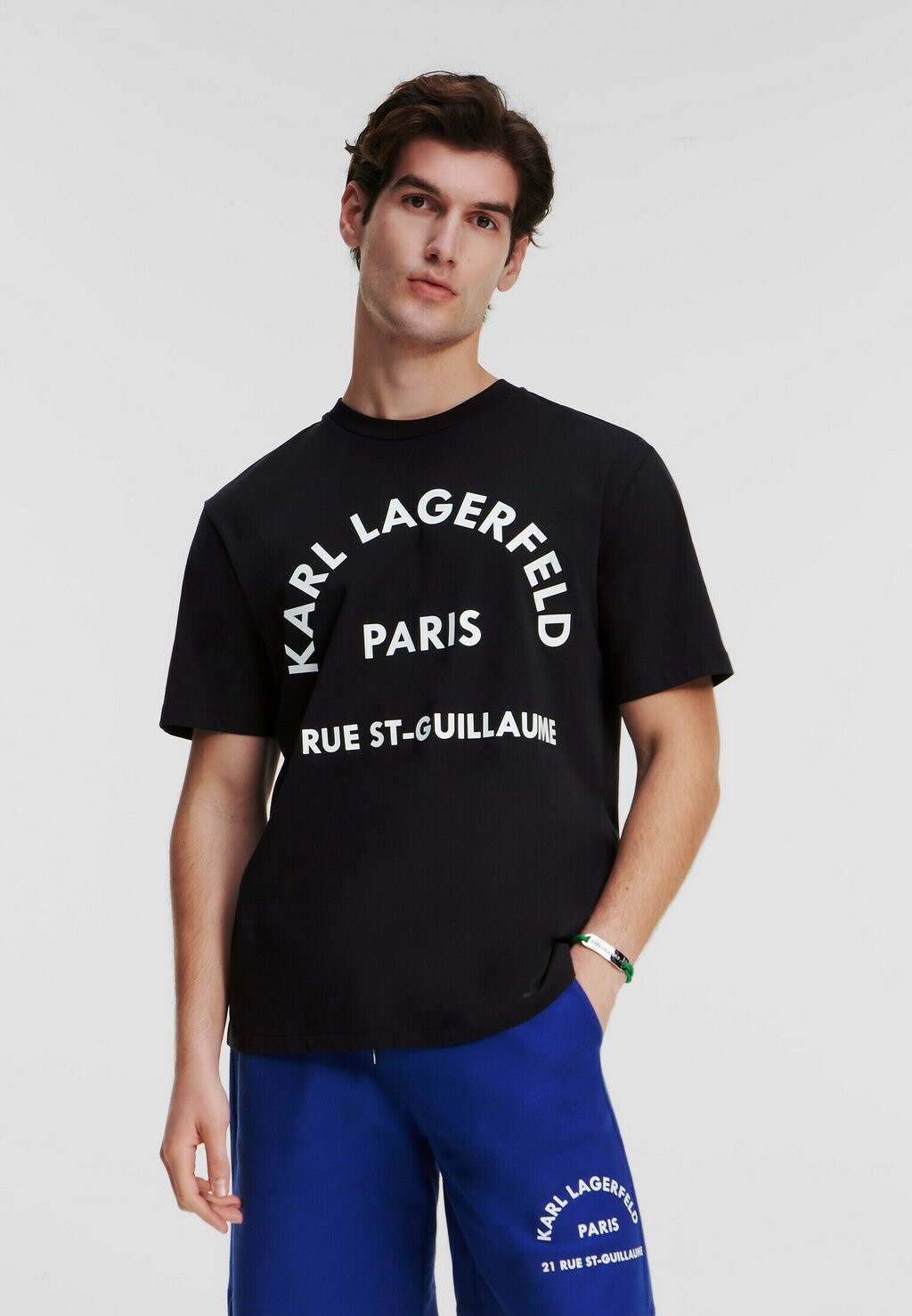 

Футболка с принтом RUE ST GUILLAUME ATHLEISURE KARL LAGERFELD, черный