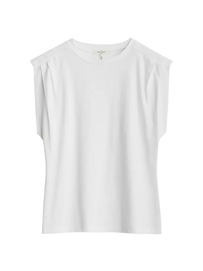 

Плиссированная майка Slub Rag & Bone, белый