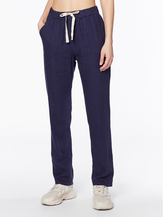 Тканевые брюки стандартного кроя Roxy, синий тканевые шорты стандартного кроя roxy черный
