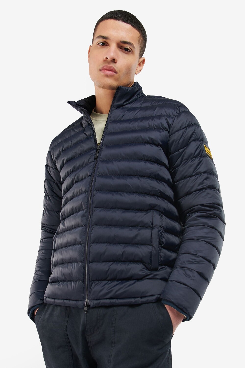 

Синяя стеганая куртка Racer Impeller Barbour International, синий