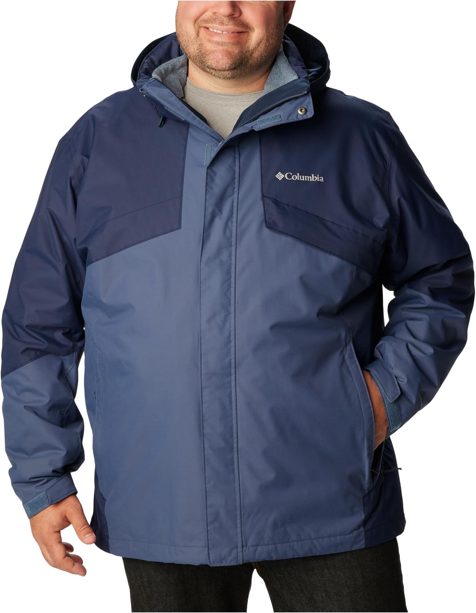 

Куртка Big & Tall Bugaboo II Fleece Interchange Jacket Columbia, цвет Dark Mountain/Collegiate Navy