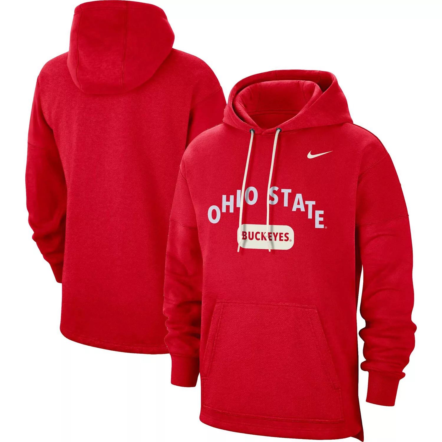 

Мужской пуловер с капюшоном Scarlet Ohio State Buckeyes Team Arch Fan Nike