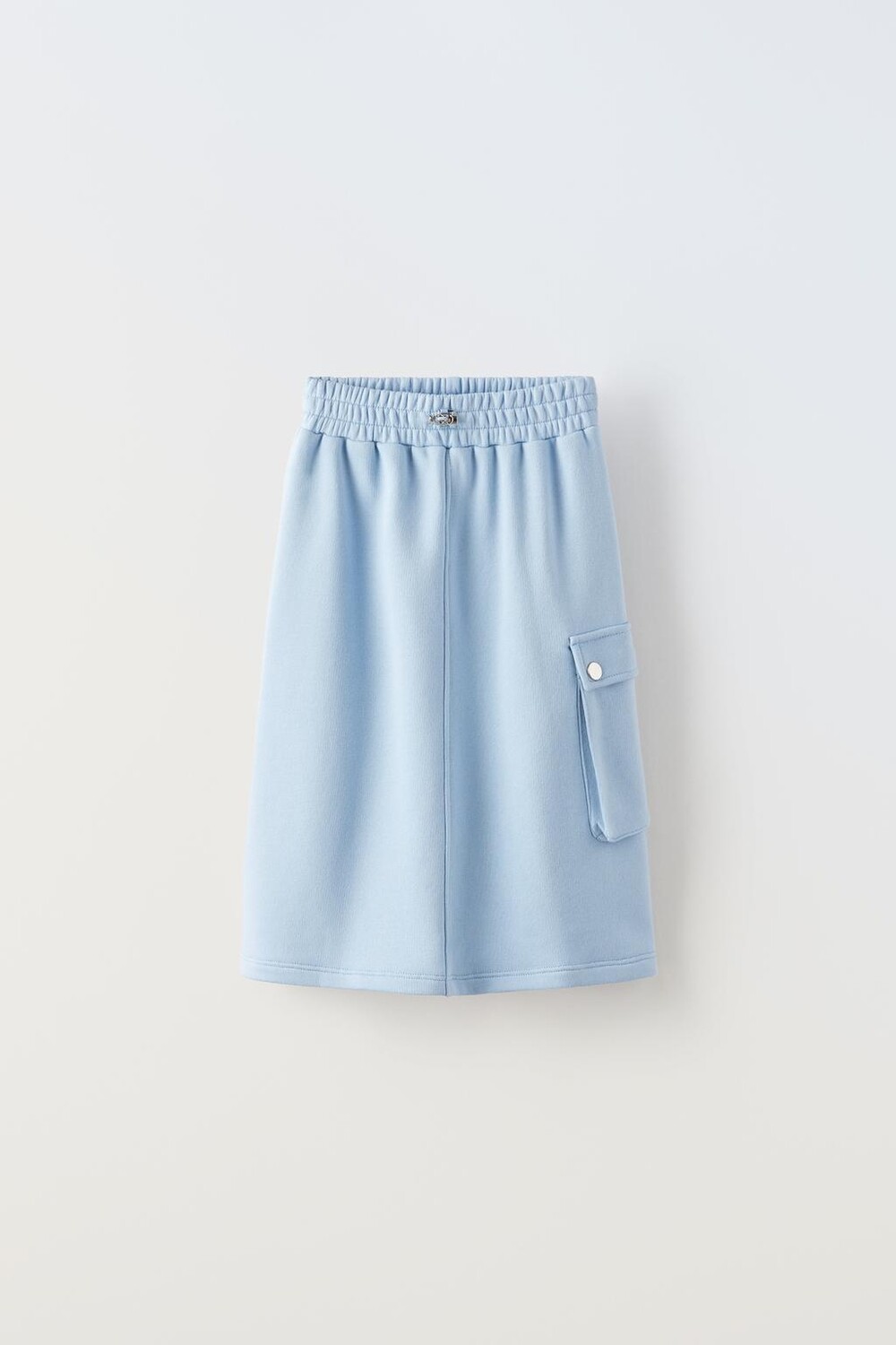 

Плюшевая юбка миди ZARA, светло-синий