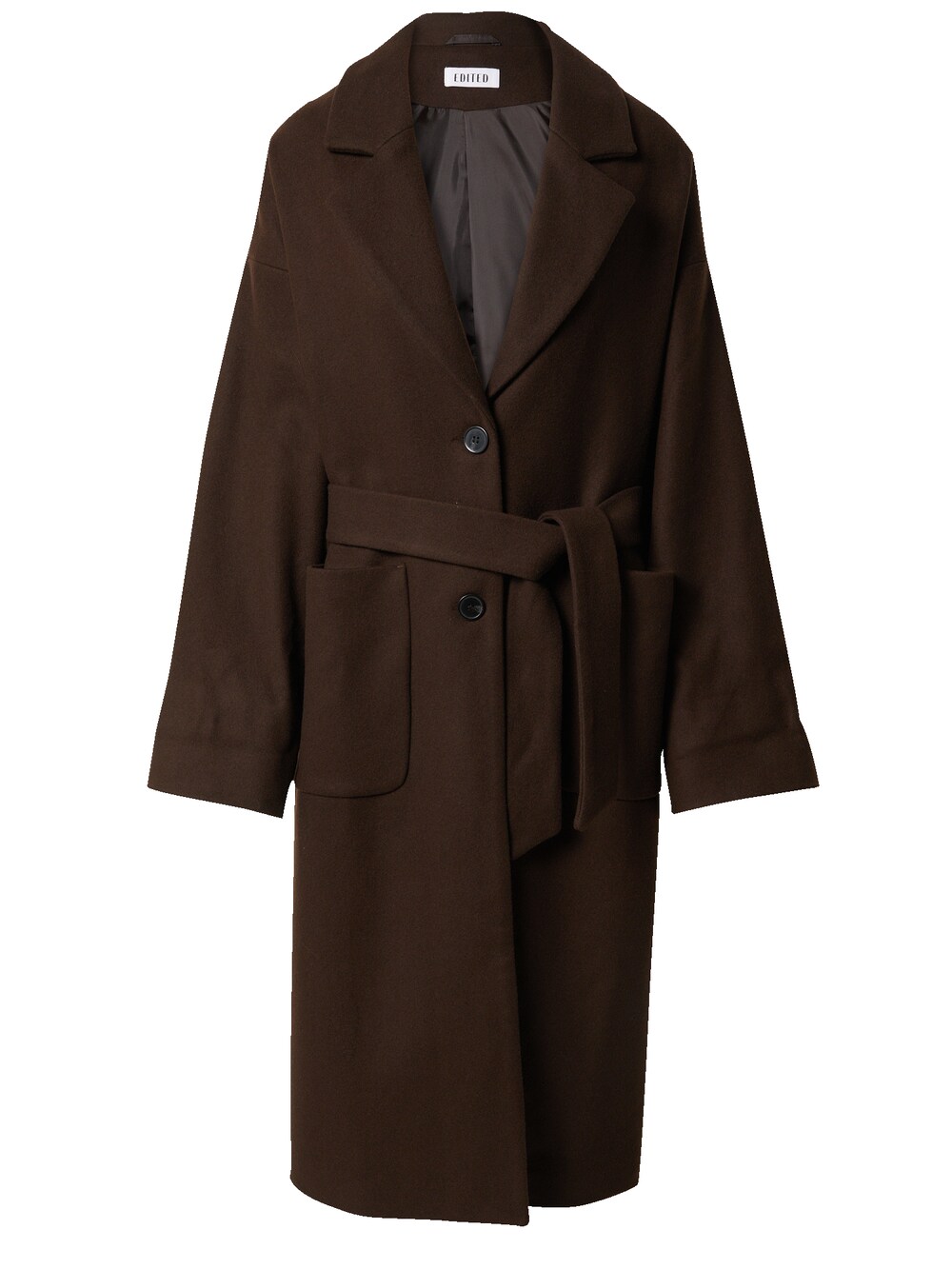 цена Межсезонное пальто EDITED Santo, темно коричневый