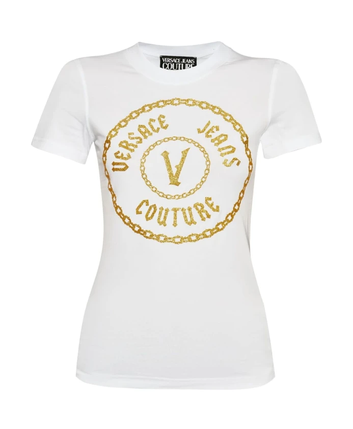

Футболка для повседневного шикарного образа Versace Jeans Couture, белый