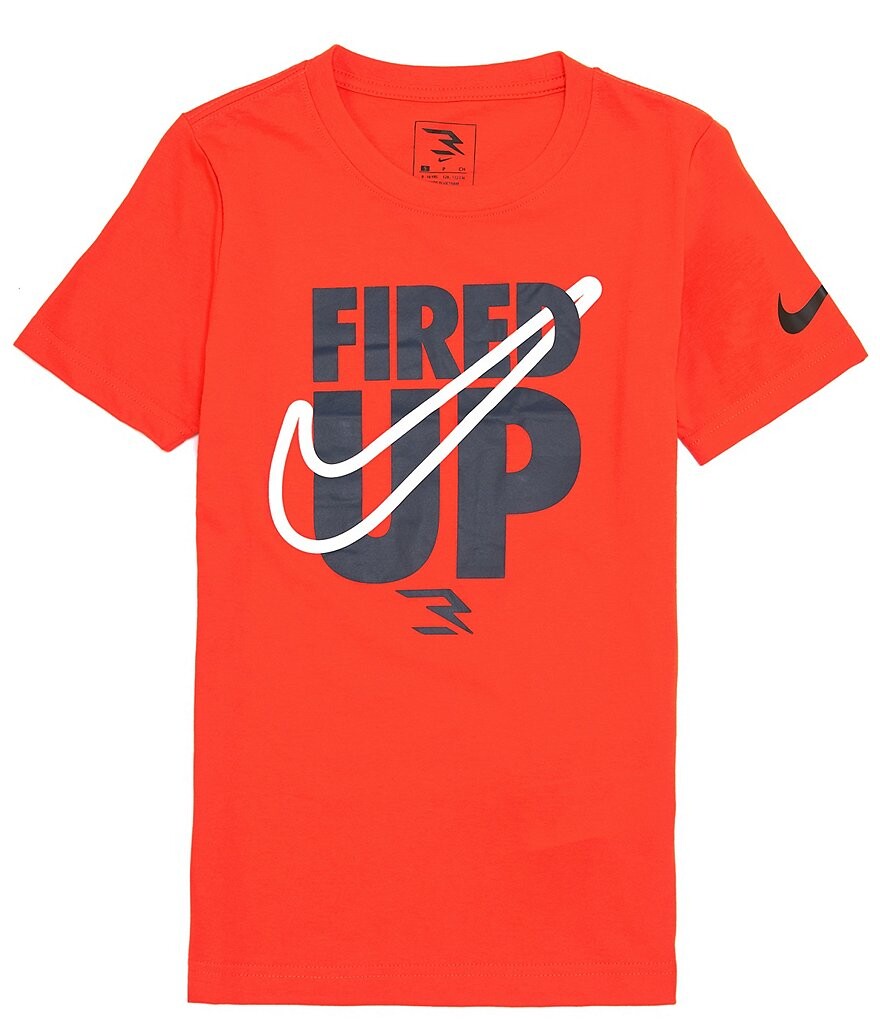 

Футболка с короткими рукавами Nike 3BRAND By Russell Wilson Big Boys 8–20 Fired Up, оранжевый