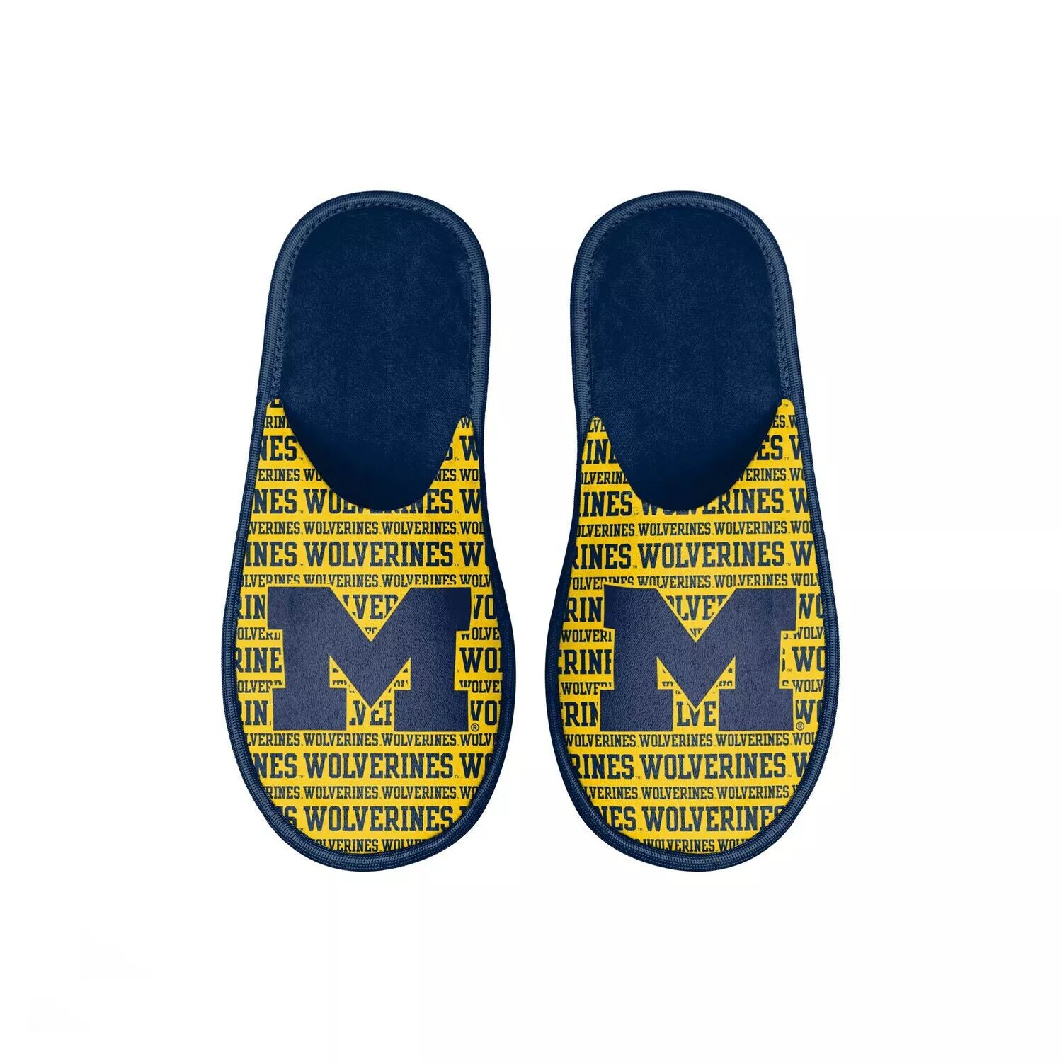 

Молодежные тапочки-шлепанцы с надписью FOCO Michigan Wolverines Unbranded