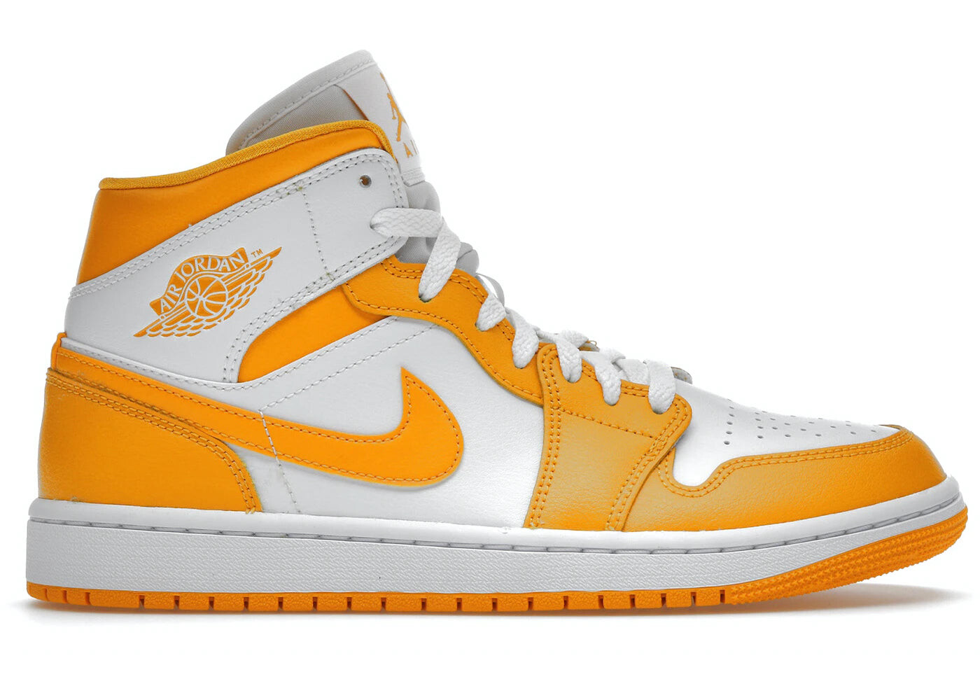

Кроссовки Nike Air Jordan 1 Mid (W), белый / золотистый