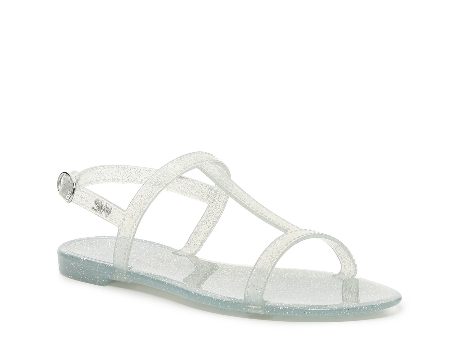 

Сандалии Stuart Weitzman Mellie Jelly, прозрачный/серебристый металлик
