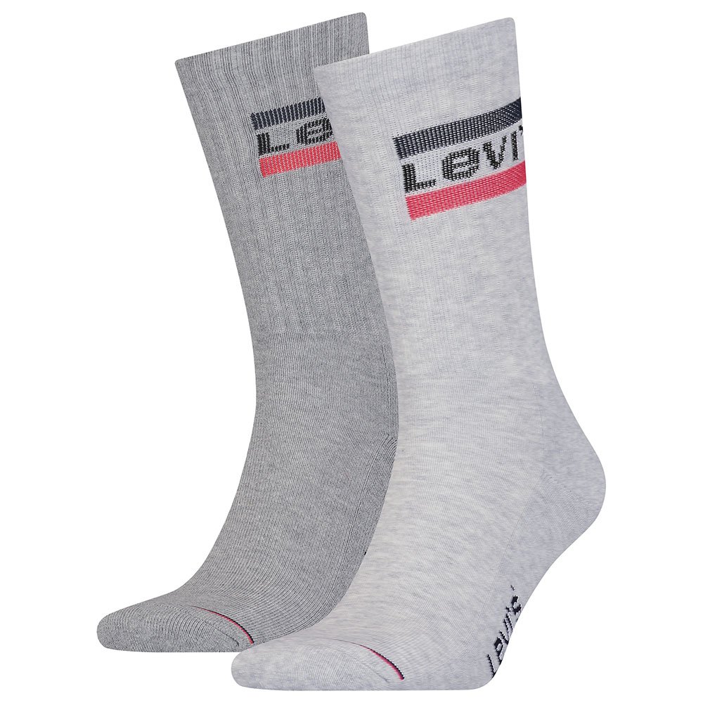 Носки Levi´s Regular Cut Sportswear Logo Crew 2 шт, серый футболка levi s размер m серый