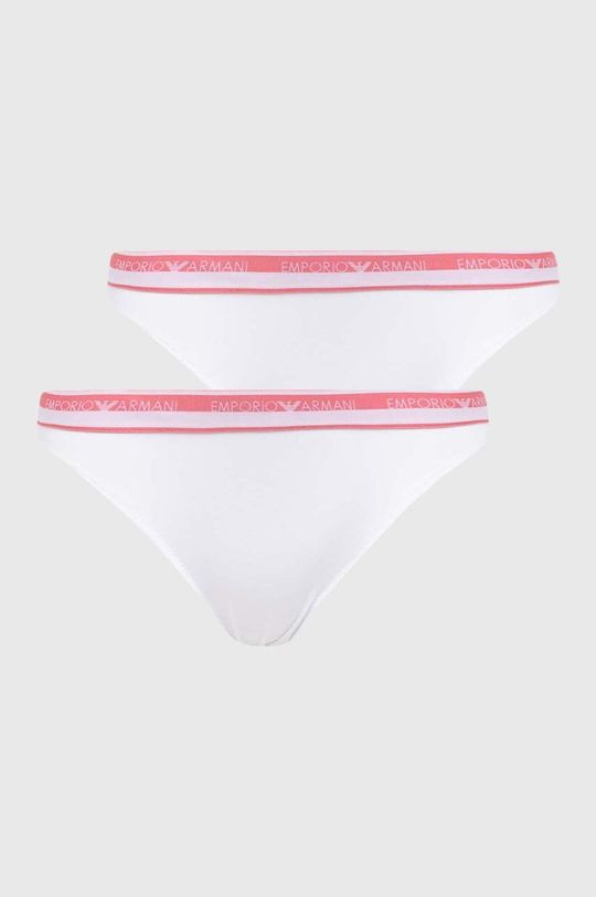 2 упаковки нижнего белья Emporio Armani Underwear, белый трусики с логотипом emporio armani underwear синий
