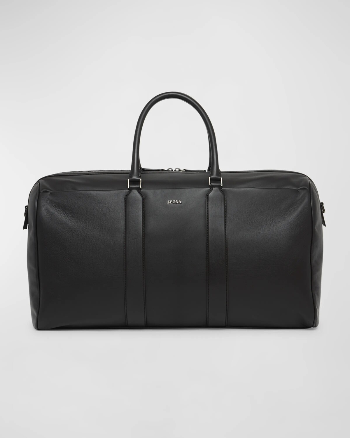 

Мужская кожаная спортивная сумка Holdall 55 Zegna, цвет Dk Brw Sld