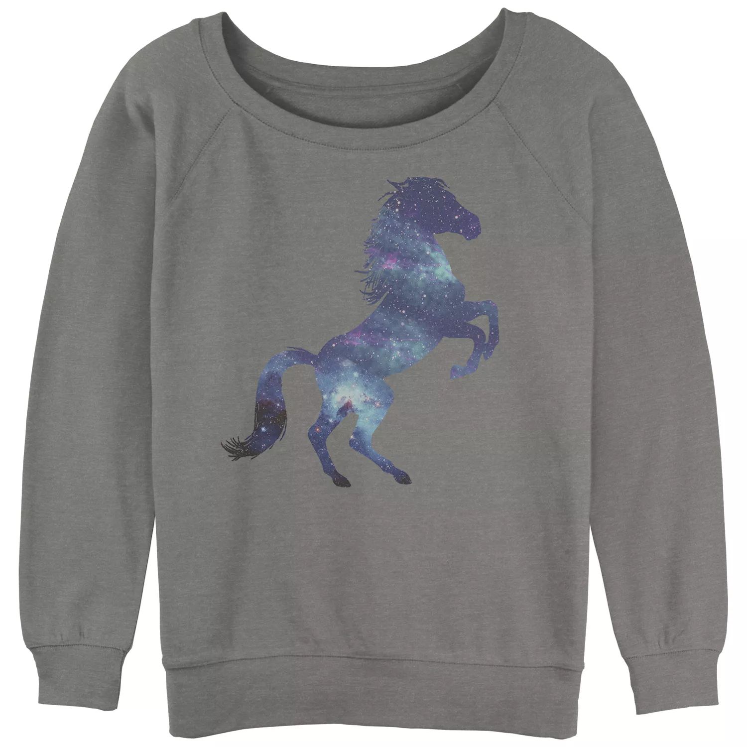 Махровый пуловер с напуском и рисунком силуэта космической лошади для юниоров Licensed Character
