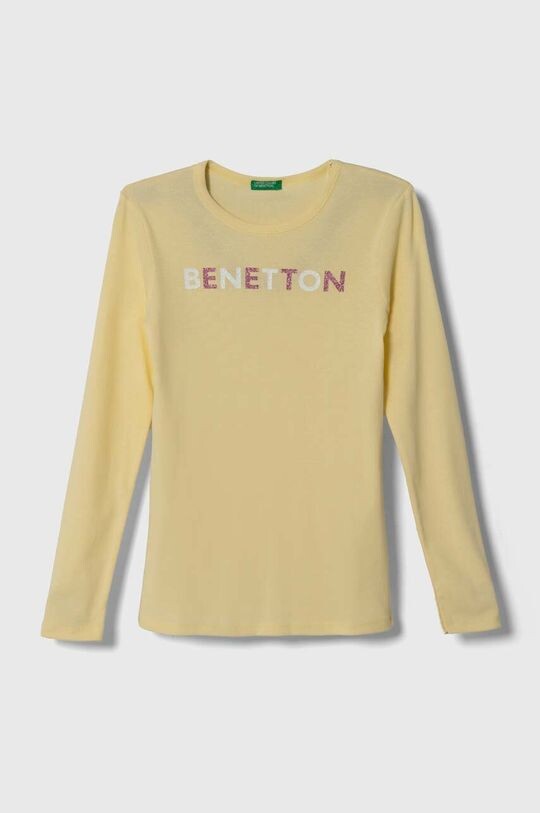 

Детская лонгслив United Colors of Benetton, желтый