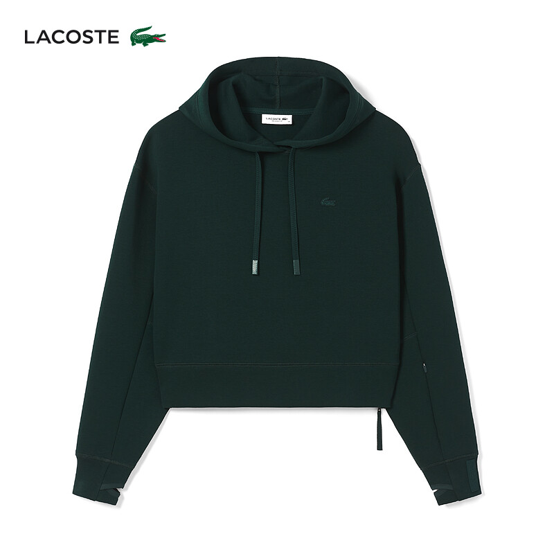 

Пуловер женский Lacoste короткий, темно - зеленый