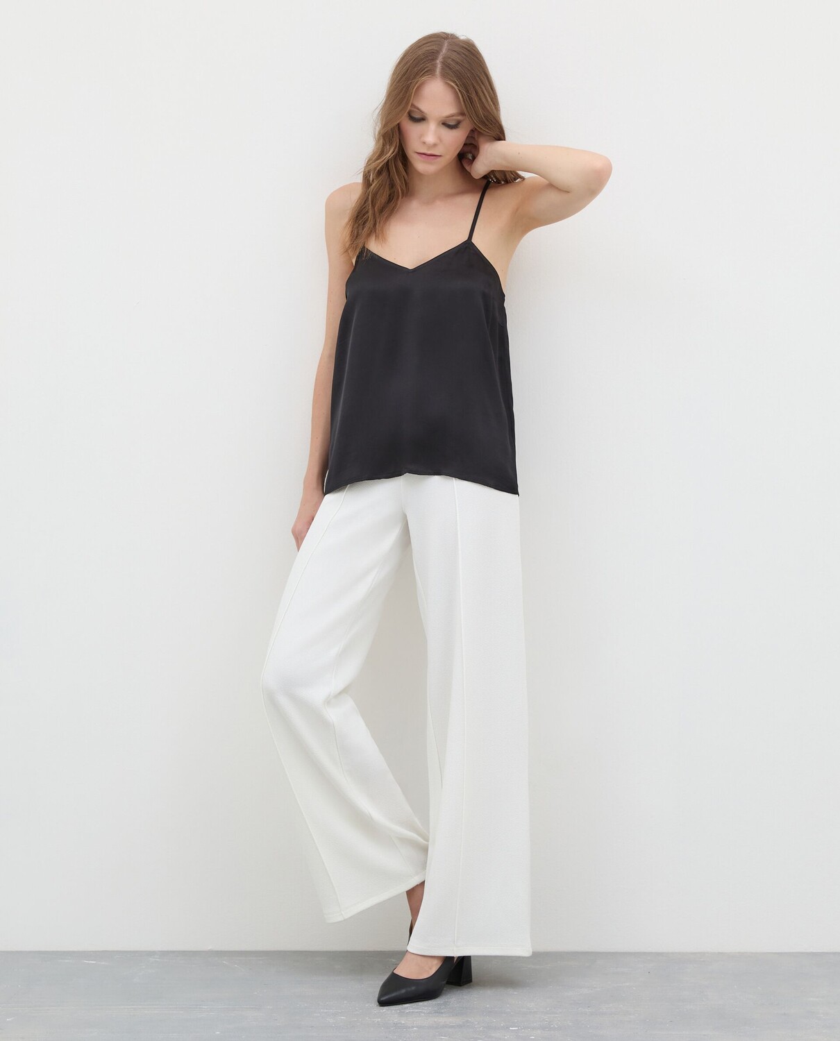 

Женские брюки палаццо из крепа NICE&CHIC, черный