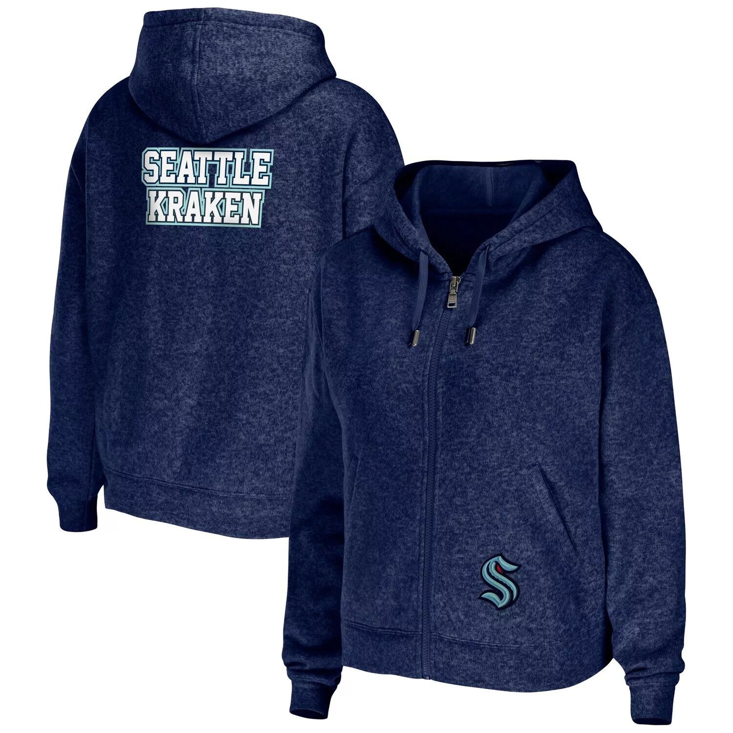 

Женская одежда WEAR by Erin Andrews Толстовка с молнией во всю длину Deep Sea Seattle Kraken