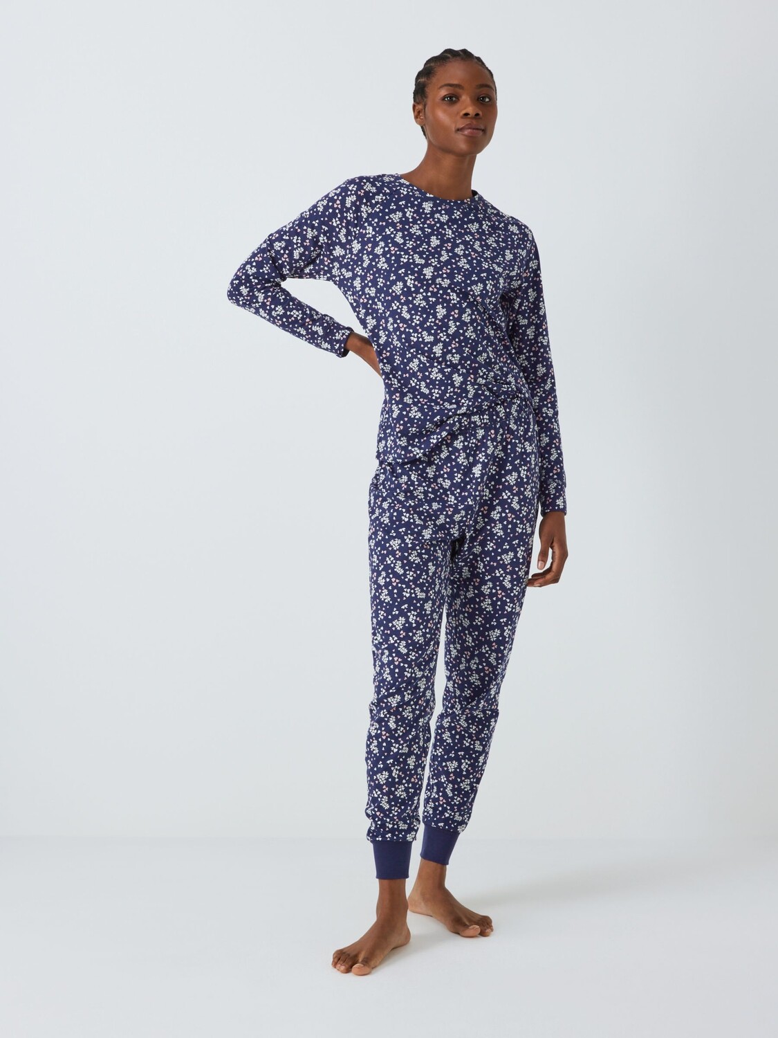 

Пижамный комплект John Lewis Bailee Heart из джерси темно-синего цвета