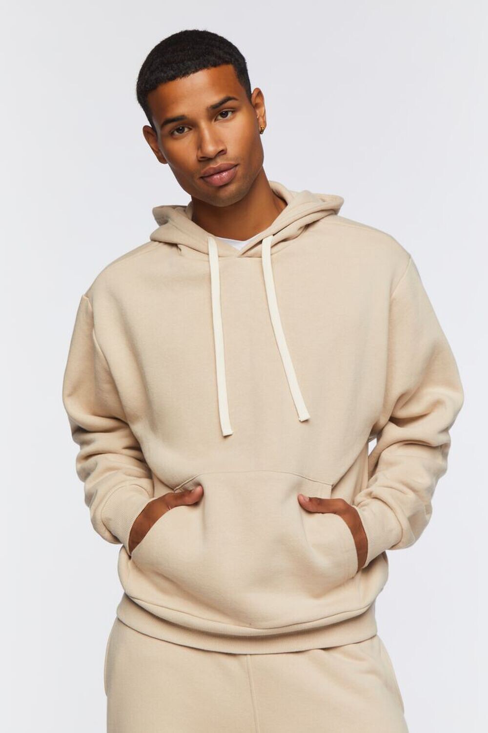 

Флисовая толстовка с завязками Forever 21, серо-коричневый