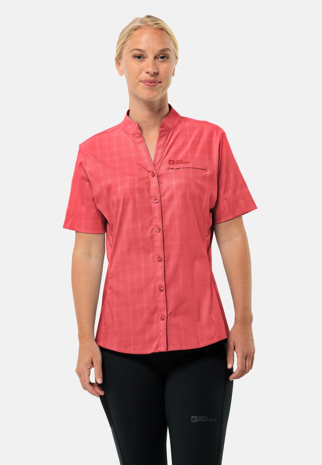 Блузка-рубашка NORBO Jack Wolfskin, цвет vibrant red check