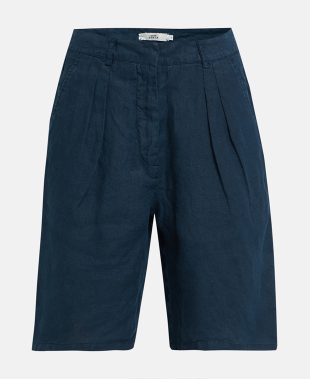 Льняные брюки чинос 0039 Italy, темно-синий ITALY