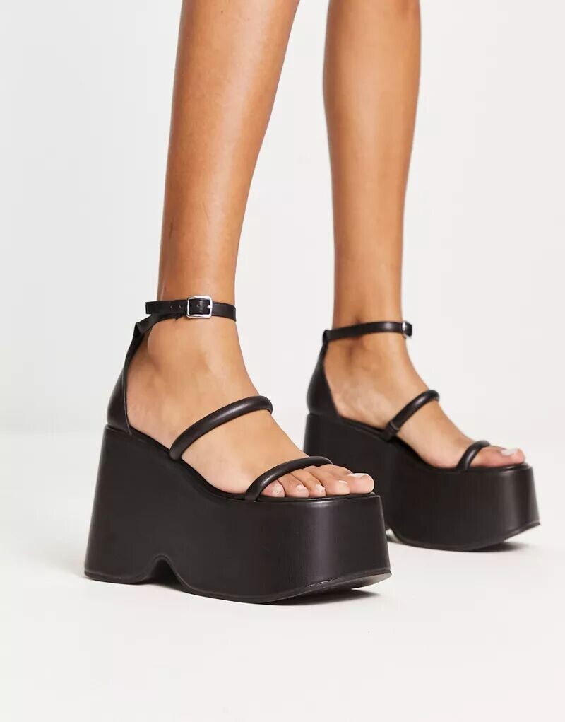 

Черные туфли на танкетке на платформе Steve Madden Graciela