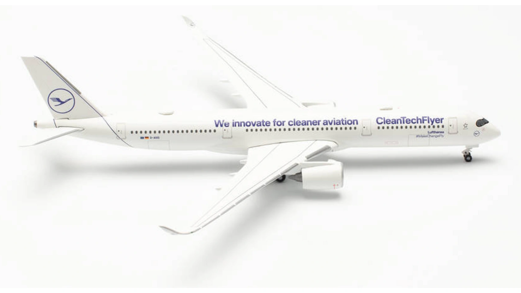 

Wings 536653 lufthansa airbus a350-900 cleantechflyer d-aivd Herpa