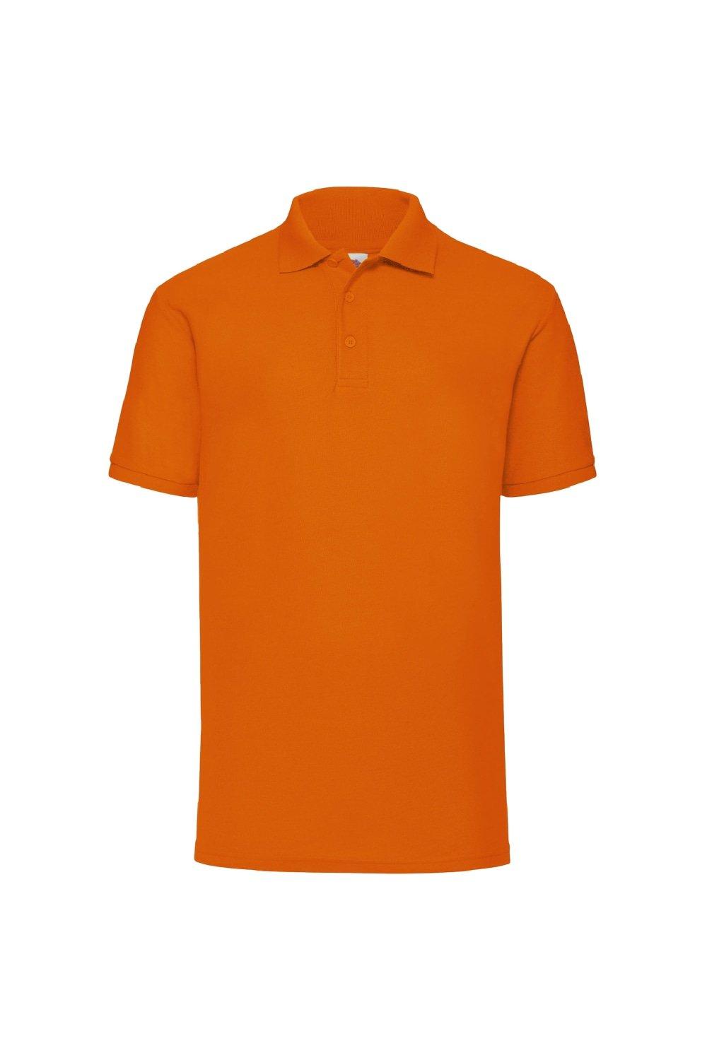 Рубашка поло с короткими рукавами из пике 65/35 , оранжевый Fruit of the Loom