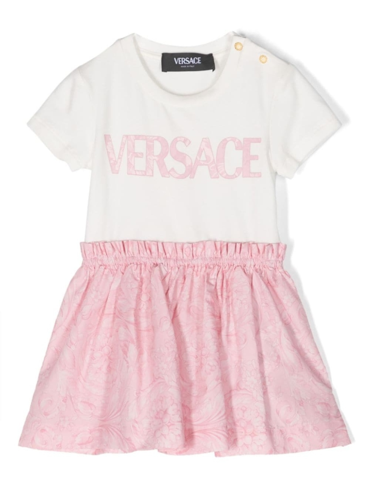 

Versace Kids платье А-силуэта с логотипом, белый