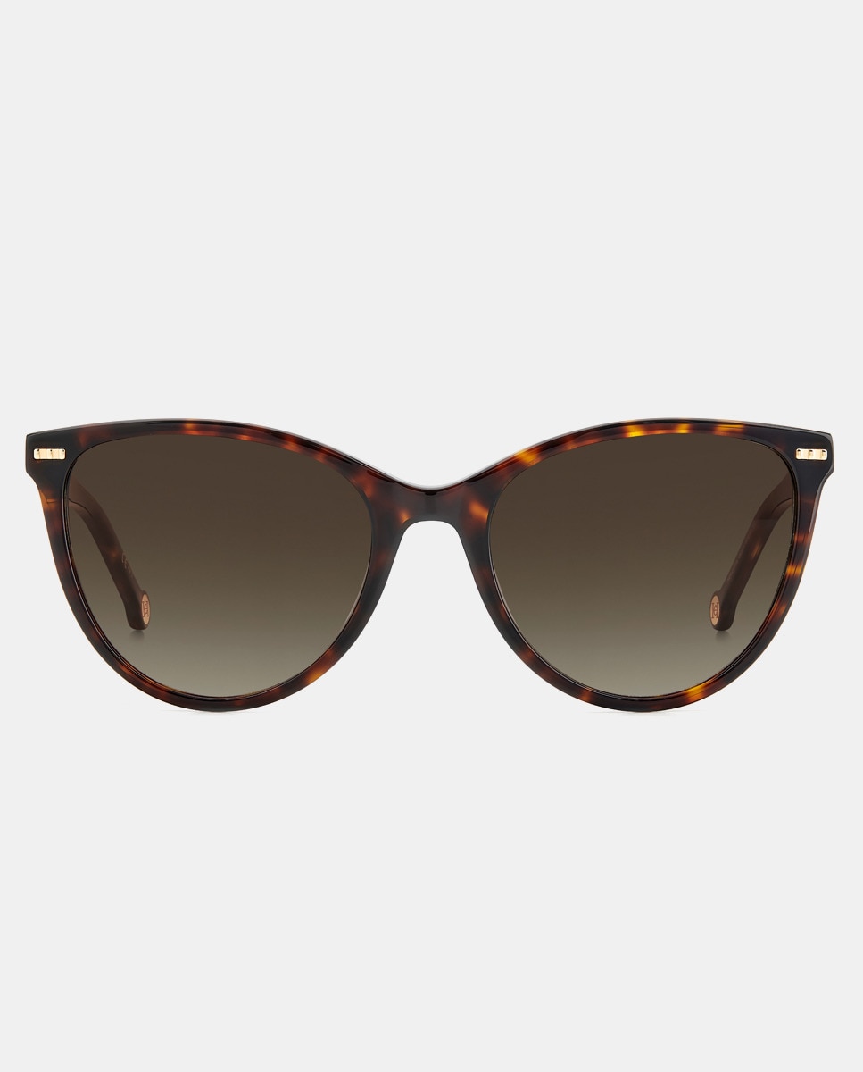 Круглые женские солнцезащитные очки из ацетата гаваны Carolina Herrera, коричневый очки круглой формы moo s ic berlin