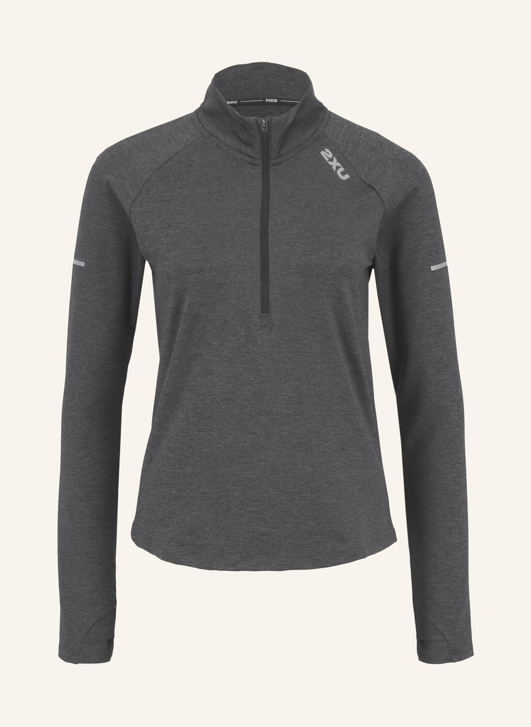 

Лонгслив aero 1/2 молния 2XU, черный/серебряный
