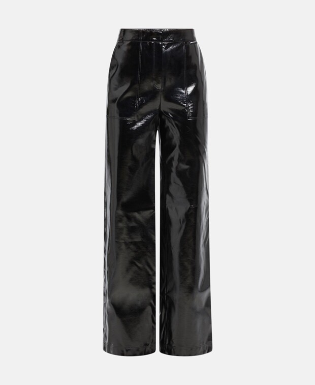 

Брюки из кожи Karl Lagerfeld, черный