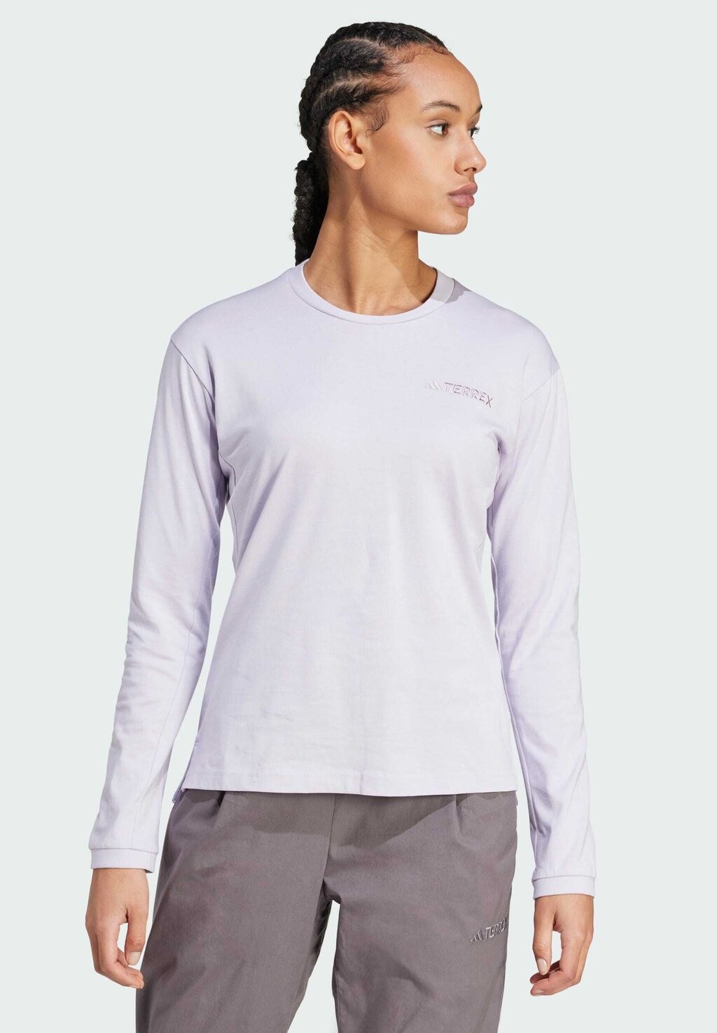 

Топ с длинными рукавами TERREX XPLORIC LOGO adidas Sportswear, цвет silver dawn