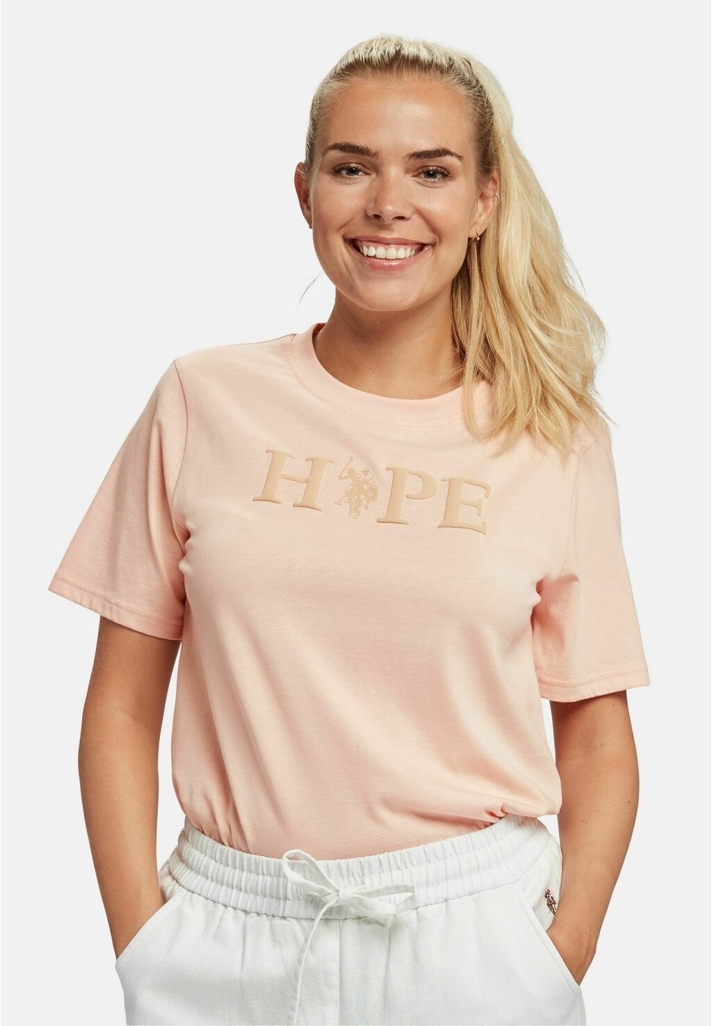 

Футболка с принтом FELIA U.S. Polo Assn., цвет peachy keen