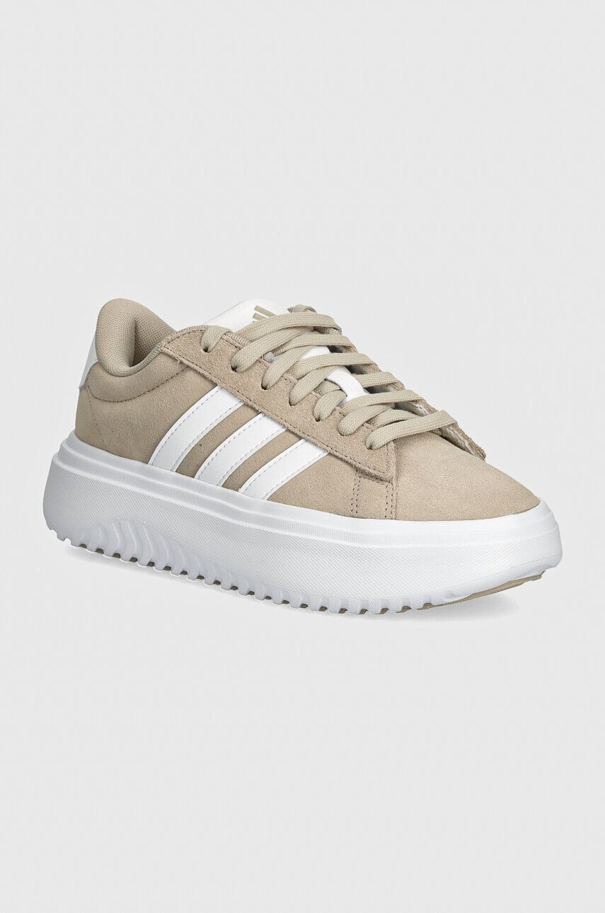 

Кроссовки adidas Grand Court Platform, бежевый