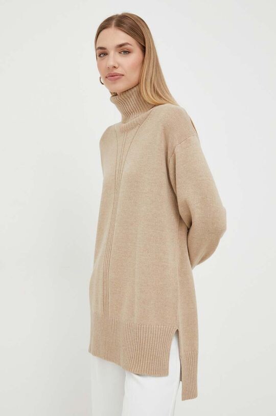 

Свитер из смесовой шерсти Trussardi, бежевый