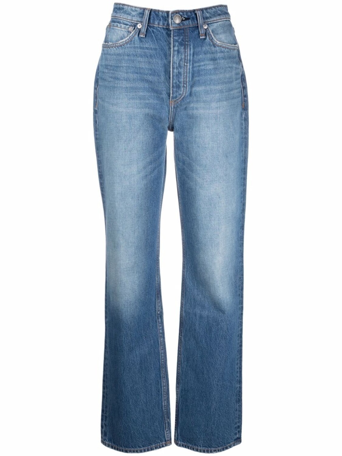 

rag & bone прямые джинсы с завышенной талией, синий