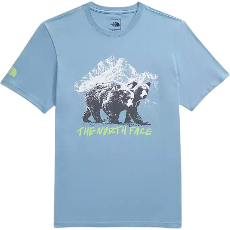 

Футболка мужская стально-синяя The North Face, синий