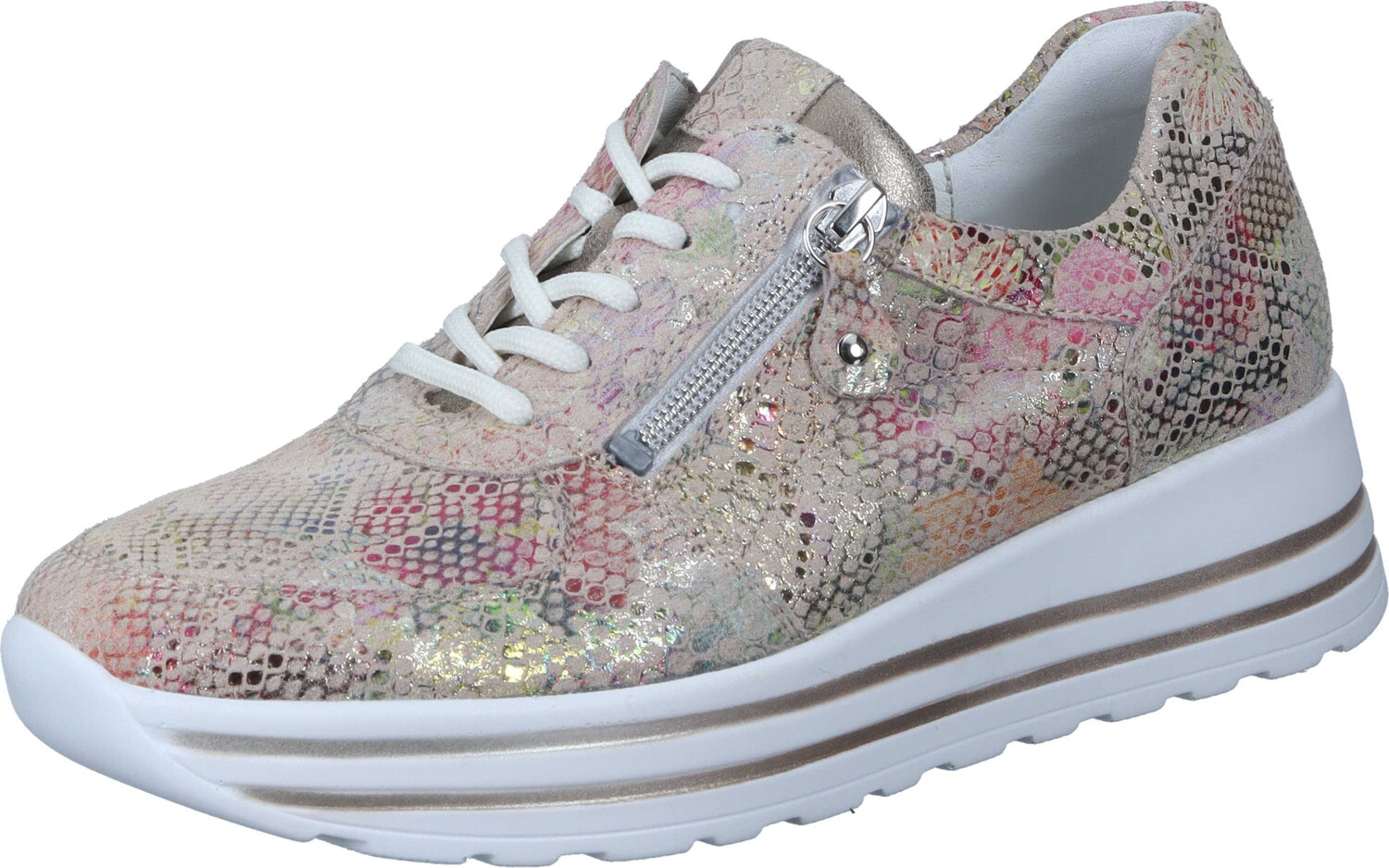 Туфли WALDLÄUFER Sportliche Halbschuhe, цвет rosa/lightgold туфли waldläufer halbschuhe бежевый