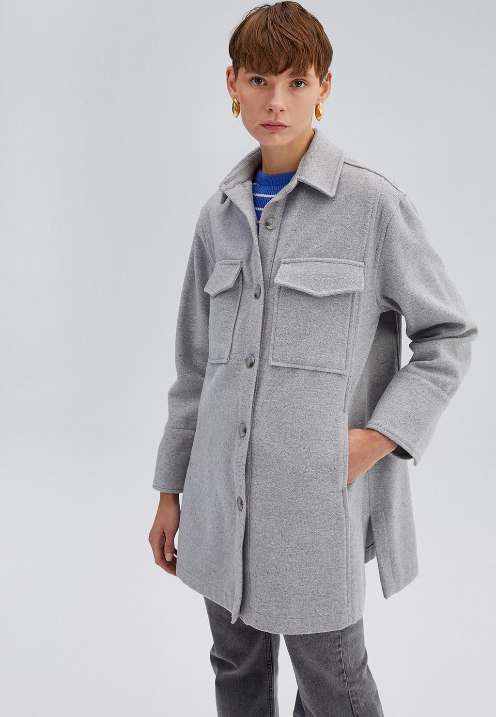 Классическое пальто Touché Privé, серый